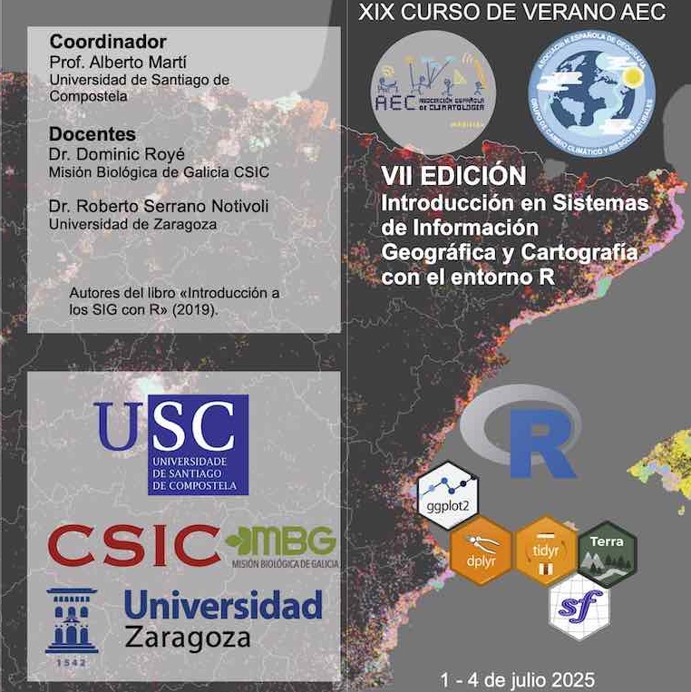 Tres semanas para dar comienzo al VII Curso de Introducción en SIG y Cartografía con R.